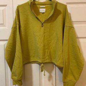 American Eagle Cropped Quarter Zip